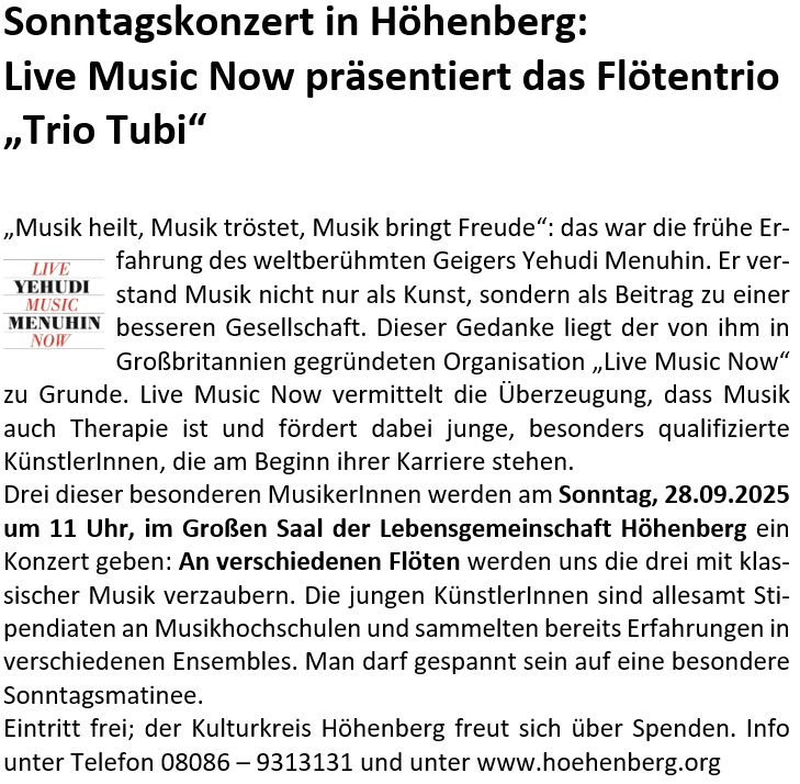 Pressetext Trio Tubi Flötentrio